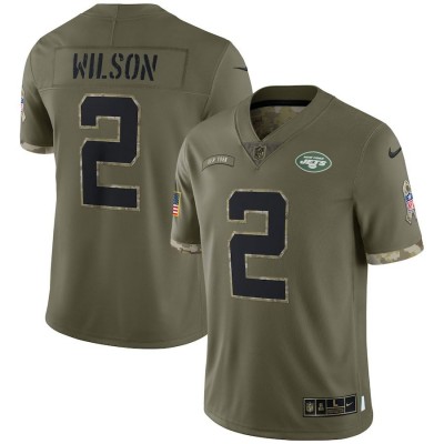 New York Jets #2 Zach Wilson Nike Men's 2022 Salute To Service Limited Jersey - Olive Men's.jpg